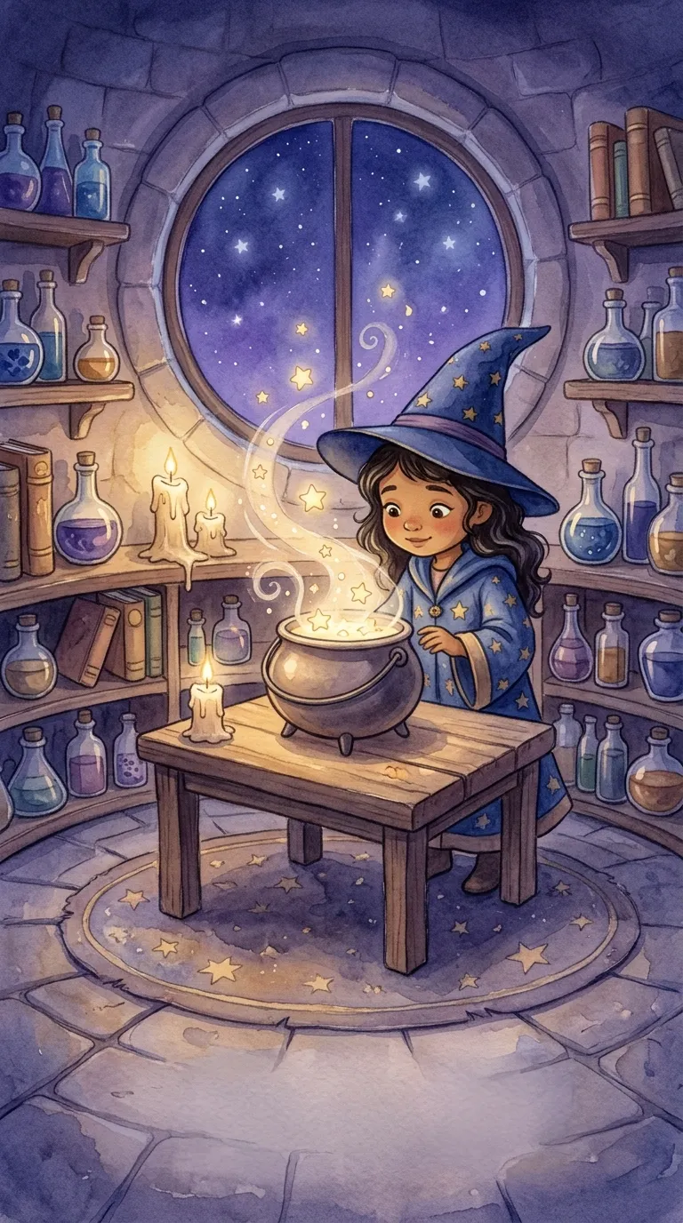 The cover of The Midnight Potion, one of MoonNest's original picture books